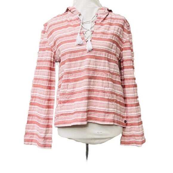 NWT Roxy Paradise Calling Woven Poncho Hoodie Size S - Picture 7 of 10